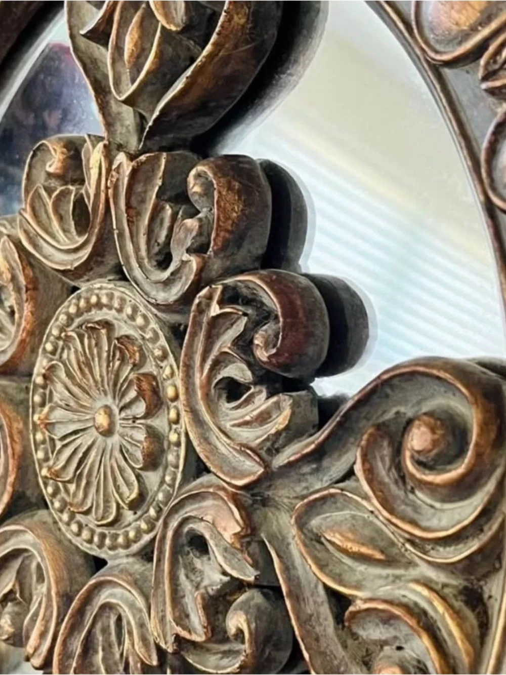 Vintage Bombay Co Round Medallion Wall Mirror